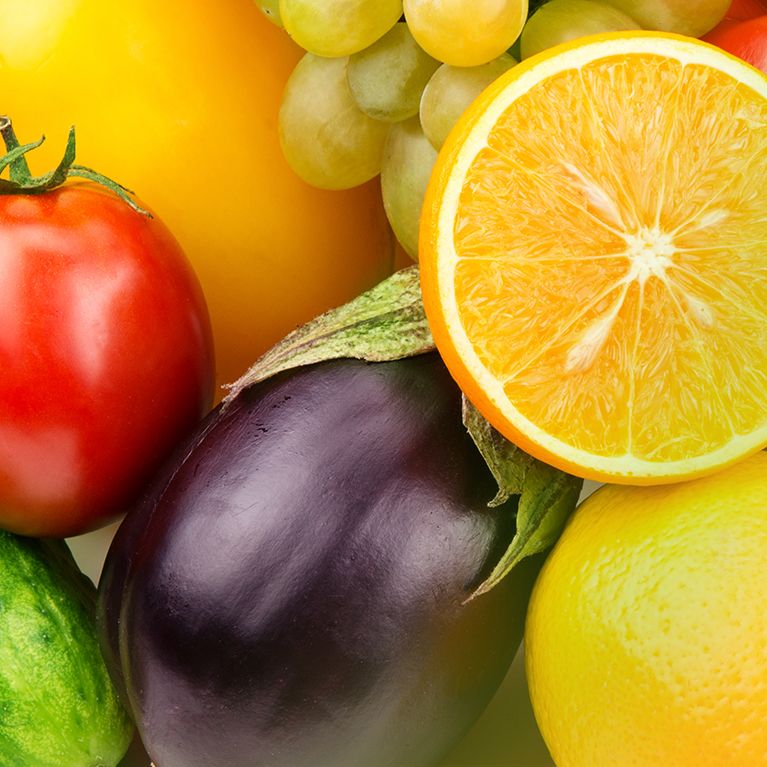 Imagen con frutas y verduras frescas